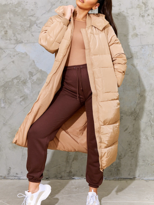 Tall Stone Maxi Hooded Puffer