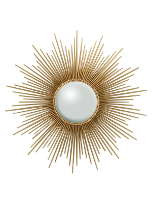 Global Views Sunburst Mirror In Gold