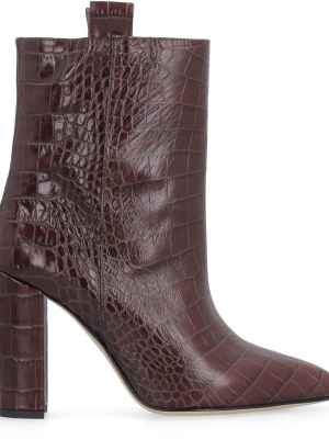 Paris Texas Embossed Ankle Boots