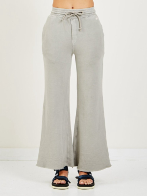 Wide Leg Light Weight Sweatpants Light Grey