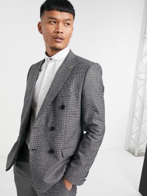 Shelby & Sons Slim Fit Suit Jacket In Brushed Charcoal