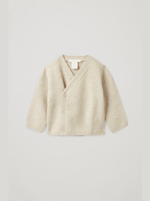 Textured Cashmere Wrap Cardigan