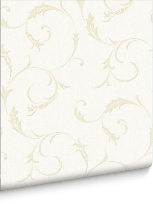 Athena Wallpaper In White Gold From The Midas Collection By Graham & Brown