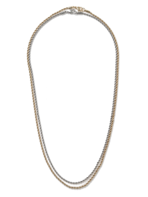 Silver And Gold Chain Necklace Pendant*