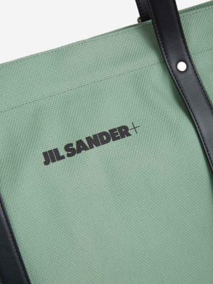 Jil Sander Logo Printed Tote Bag