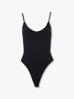 Ribbed Seamless Thong Bodysuit