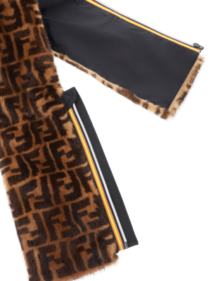 Fendi X K-way Ff Motif Hooded Scarf