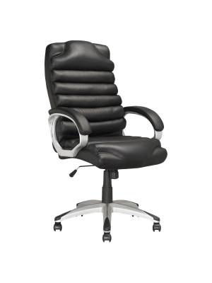 Workspace Executive Office Chair Leatherette Black - Corliving