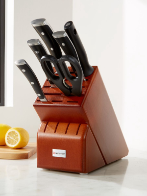 Wusthof ® Classic Ikon 7-piece Cherry Knife Block Set