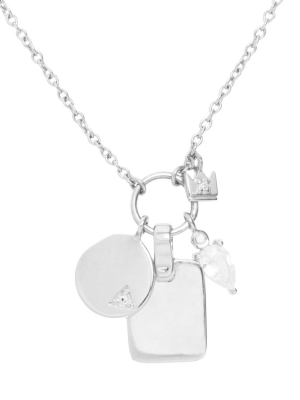 Droplet Charms Necklace In Silver