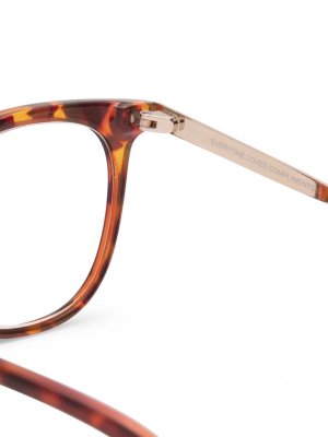 Darcy - Amber Tortoise + Blue Light Readers