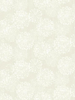 Grandeur Wallpaper In Ivory From The Botanical Dreams Collection By Candice Olson For York Wallcoverings