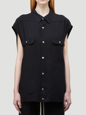 Rick Owens Buttoned Sleeveless Shirt