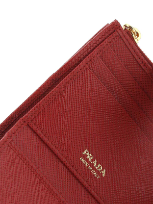 Prada Logo Plaque Wallet