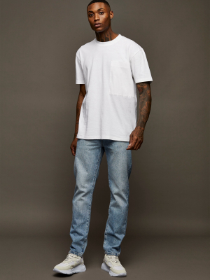 Light Wash Straight Jeans