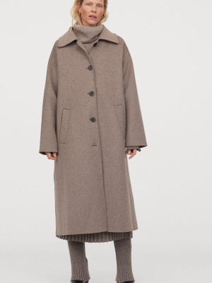 Wool-blend Coat