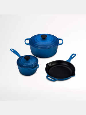 Le Creuset ® Signature Marseille 5-piece Cast Iron Set