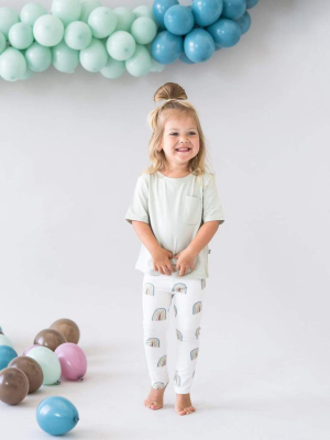 Toddler Leggings In Aloe Rainbow