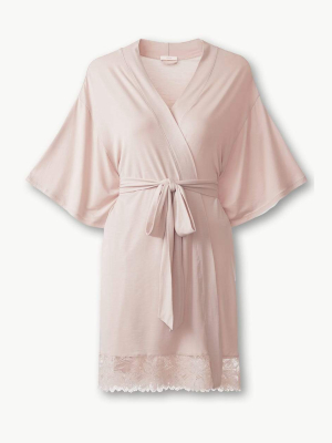 Eberjey Rosalia Elevated Everyday Robe - Antique Rose