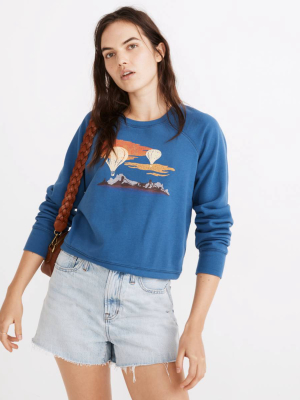 Balloon Festival Graphic Shrunken Sweatshirt