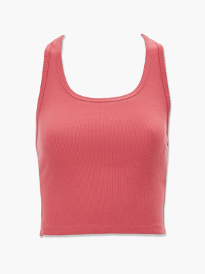Active Ribbed Cropped Tank Top