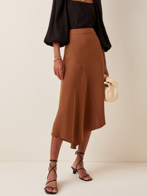 Black Desert Balloon-sleeve Crepe Top