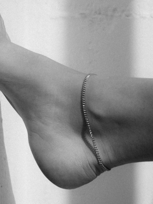 Curb Chain Anklet | Sterling Silver