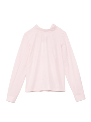 Lavalliere Collared Blouse In Light Pink