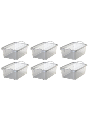 Life Story Clear Closet Organization Storage Box Container, 14 Quart (6 Pack)