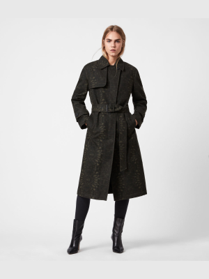 Travis Wool Blend Trench Coat Travis Wool Blend Trench Coat