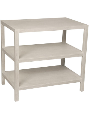 Noir 2 Shelf Side Table-white Wash