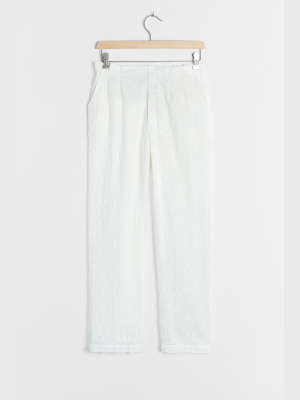 Elissa Slim Eyelet Pants