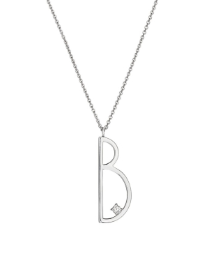 Type Letter "b" Pendant Necklace