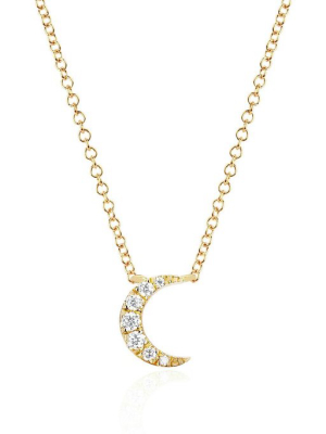 Ef Collection Diamond Moon Choker Necklace