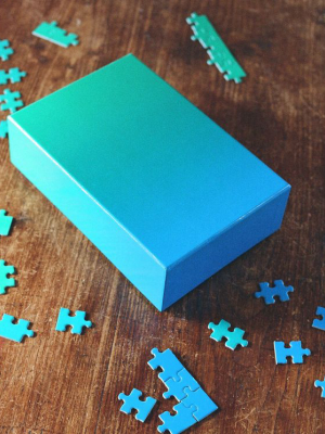 Gradient Puzzle In Blue & Green