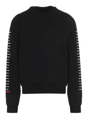 Rick Owens Drkshdw Contrasting Text Print Sweatshirt