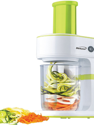 Brentwood 5 Cup Electric Vegetable Spiralizer And Slicer In Green