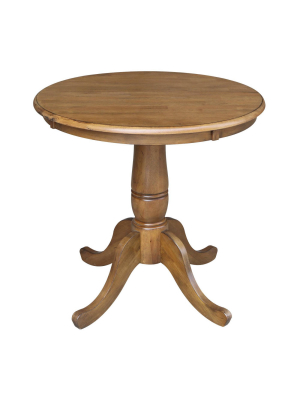 Morgan 30" Round Top Pedestal Table - International Concepts