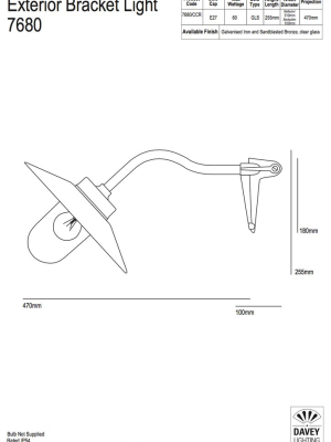 Exterior Bracket Light 7680 - Canted Corner Mount