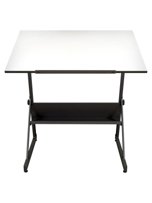 Solano Adjustable Tilt Table - Charcoal/white