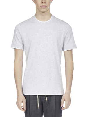 Brunello Cucinelli Logo Embroidered T-shirt