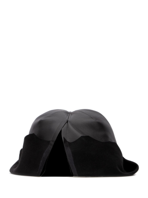 Prada Tie Detail Leather Hat