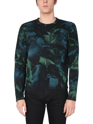 Saint Laurent Tie-dye Logo Sweatshirt