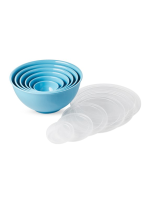 Williams Sonoma Melamine Mixing Bowls, Set Of 6, Sky Blue