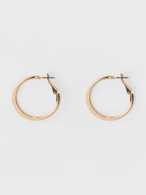Medium Flat Hoop Earrings - A New Day™ Gold