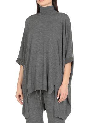 Brunello Cucinelli Asymmetric Turtleneck Poncho