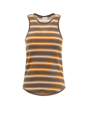 Saint Laurent Monogram Striped Tank Top