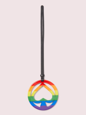 Rainbow Spade Cutout Bag Tag