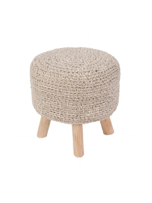 Montana Knitted Taupe Stool