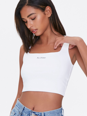 No Filter Graphic Crop Top